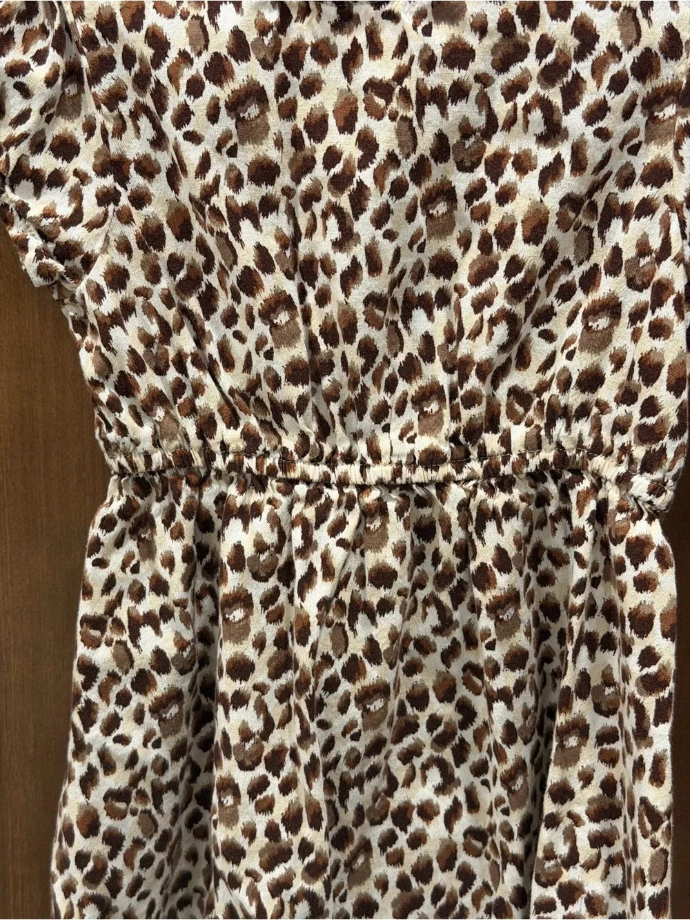 Old Navy Toddler Girl's Leopard Print Summer Dress in Brown and Cream, Size 2T